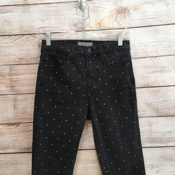 MADEWELL METALLIC DOT 10 INCH HIGH RISE SKINNY JEANS - Picture 8 of 8